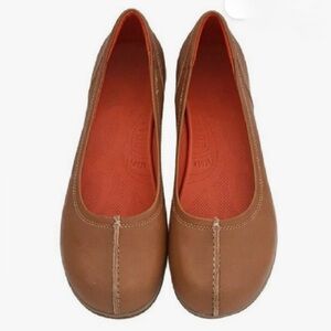 Acorn C2G Comfort 2 Go Lite Ballet Flat Cognac Brown Size 10